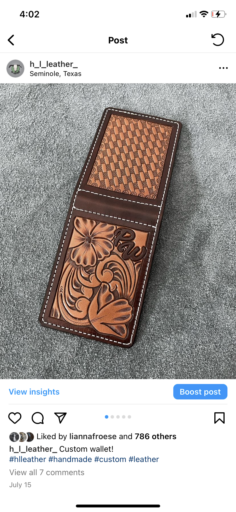 Custom money clip wallet. (Deposit only)