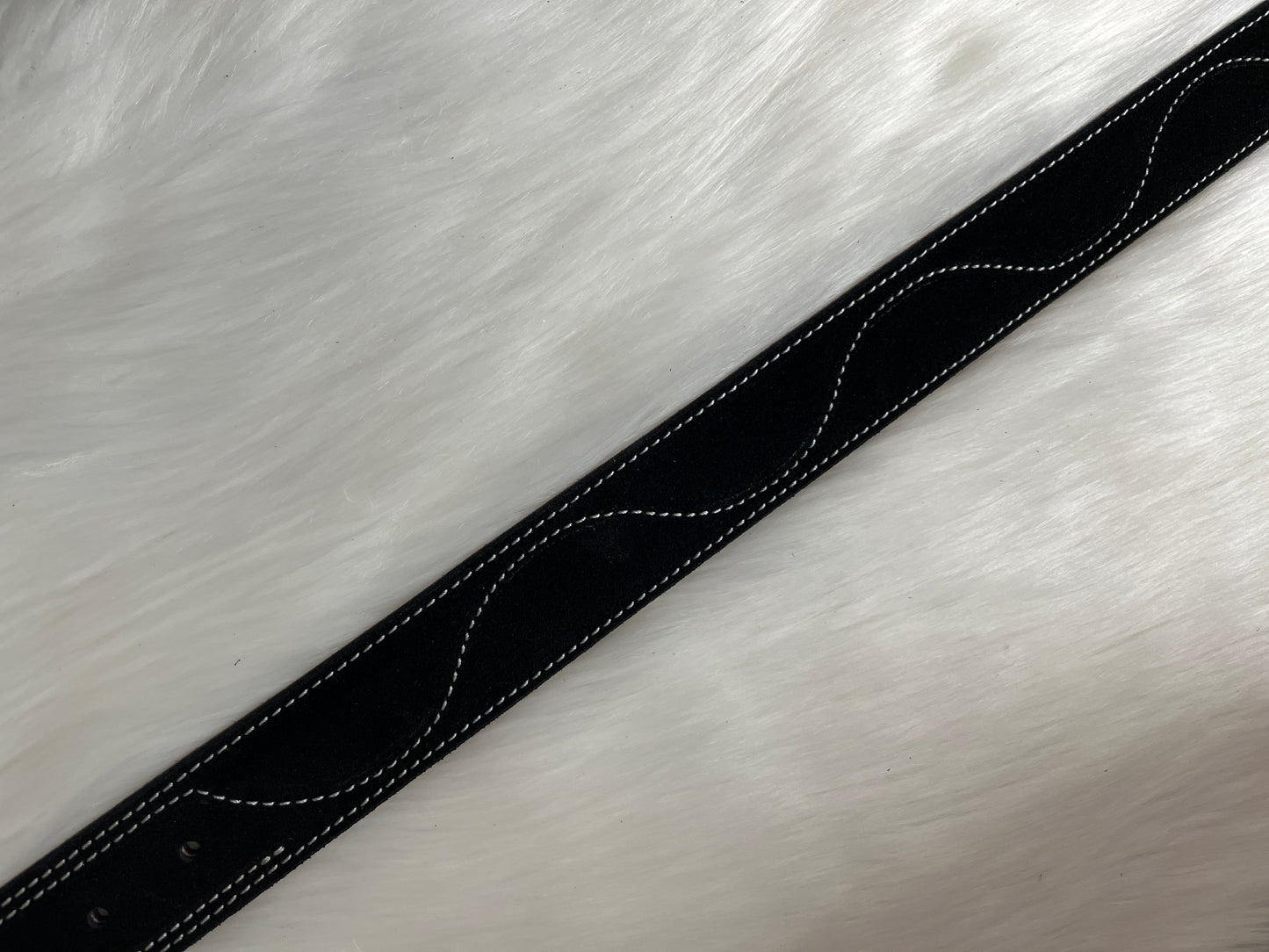 Black suede belt  River Stitching
